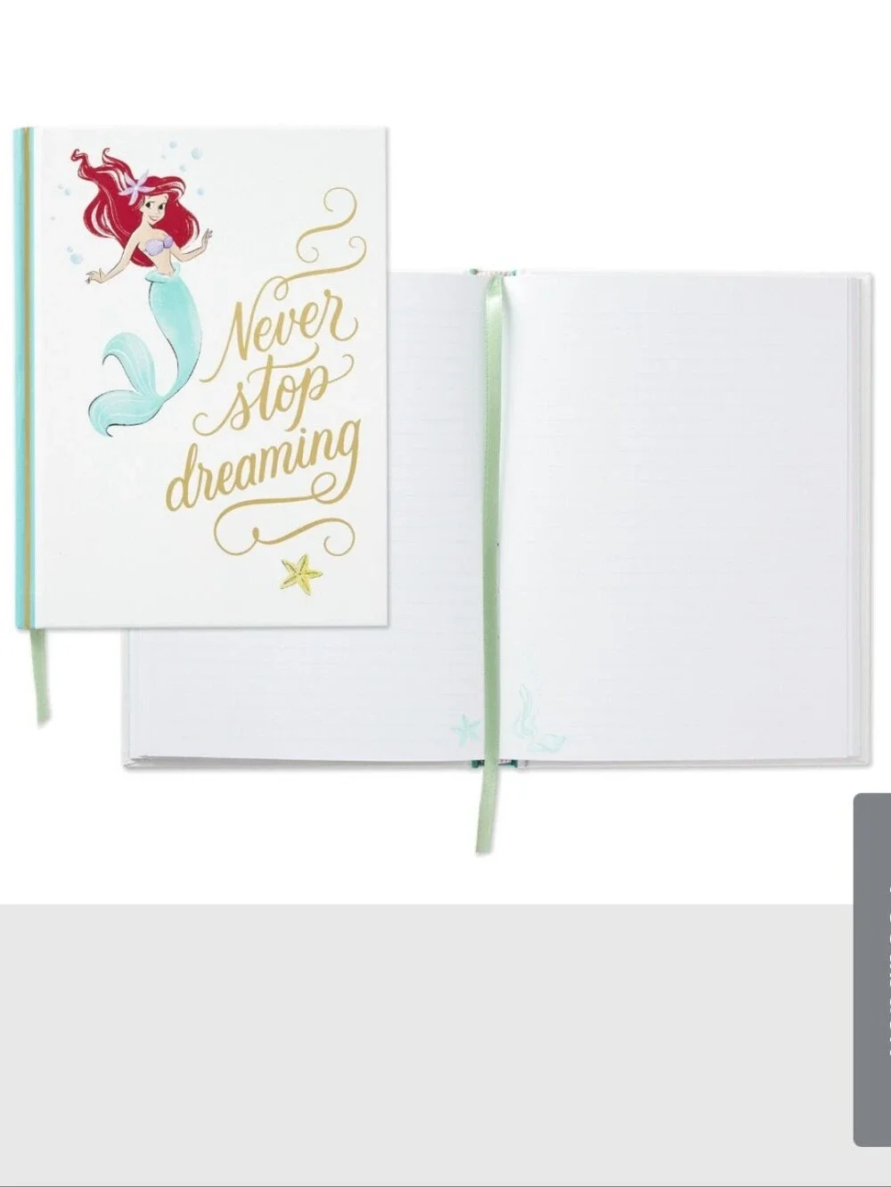 Hallmark Disney Princess Never Stop Dreaming Little Mermaid Hardback Notebook